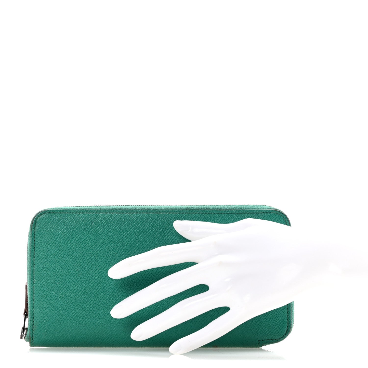 Hermes Epsom Silk'In Wallet Vert Jade 2 of 11
