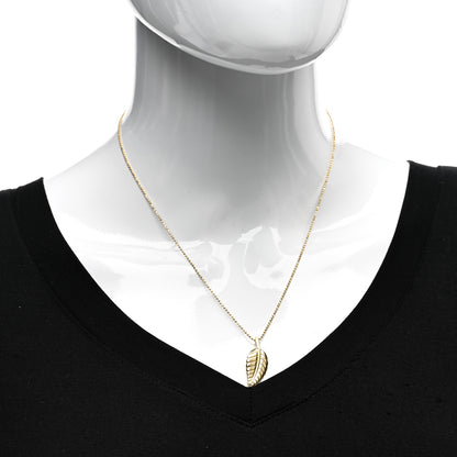 Jennifer Meyer 18K Yellow Gold Small Leaf Necklace 2 of 6