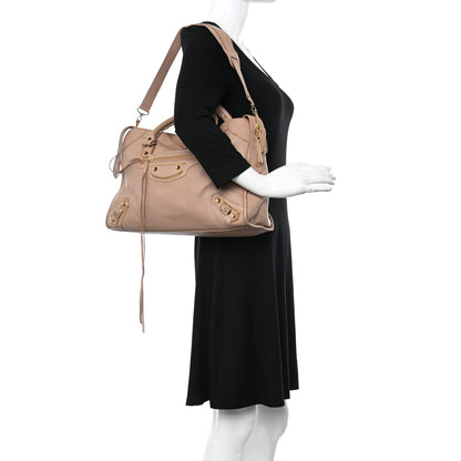 Balenciaga Chevre Gold Metallic Edge Hardware City Rose Des Sables 2 of 14