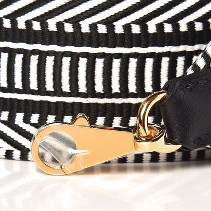 Hermes Toile Swift 50mm Sangle Cavale Shoulder Strap Black Ecru 2 of 6