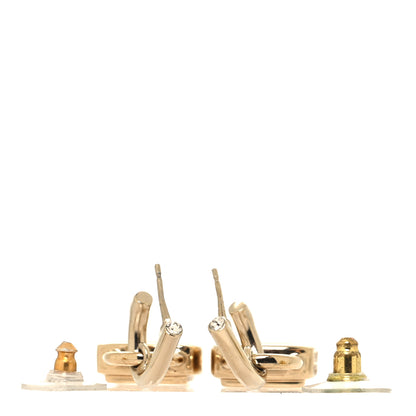 Chanel Metal CC Lock Drop Earrings Gold 3 of 5