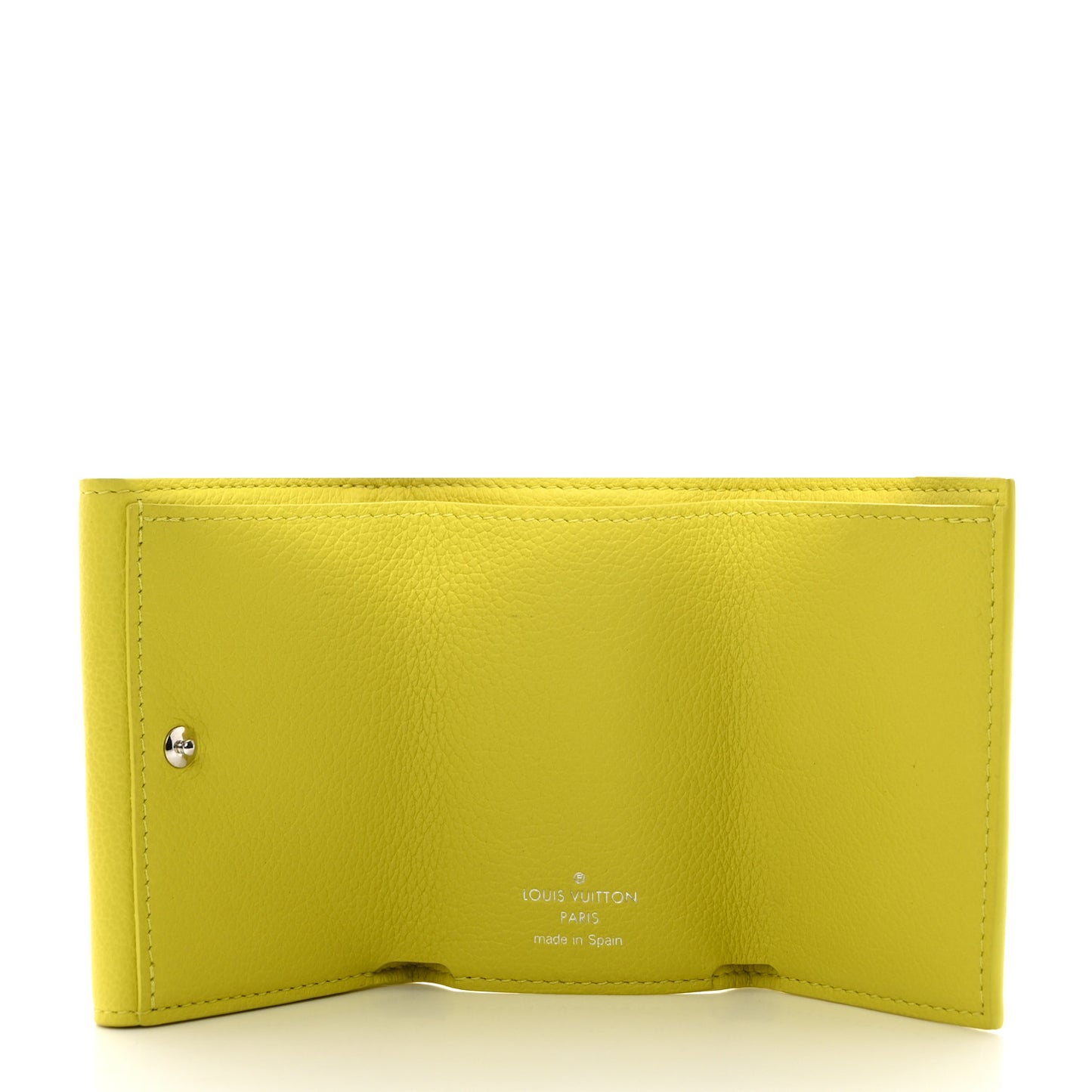 Soft Calfskin My LockMe Compact Wallet Pistache