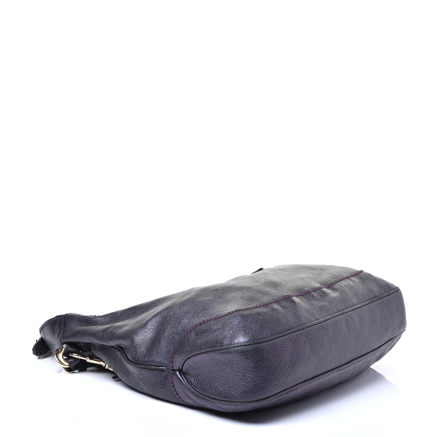 Metallic Calfskin Large New Jackie Shoulder Bag Blue