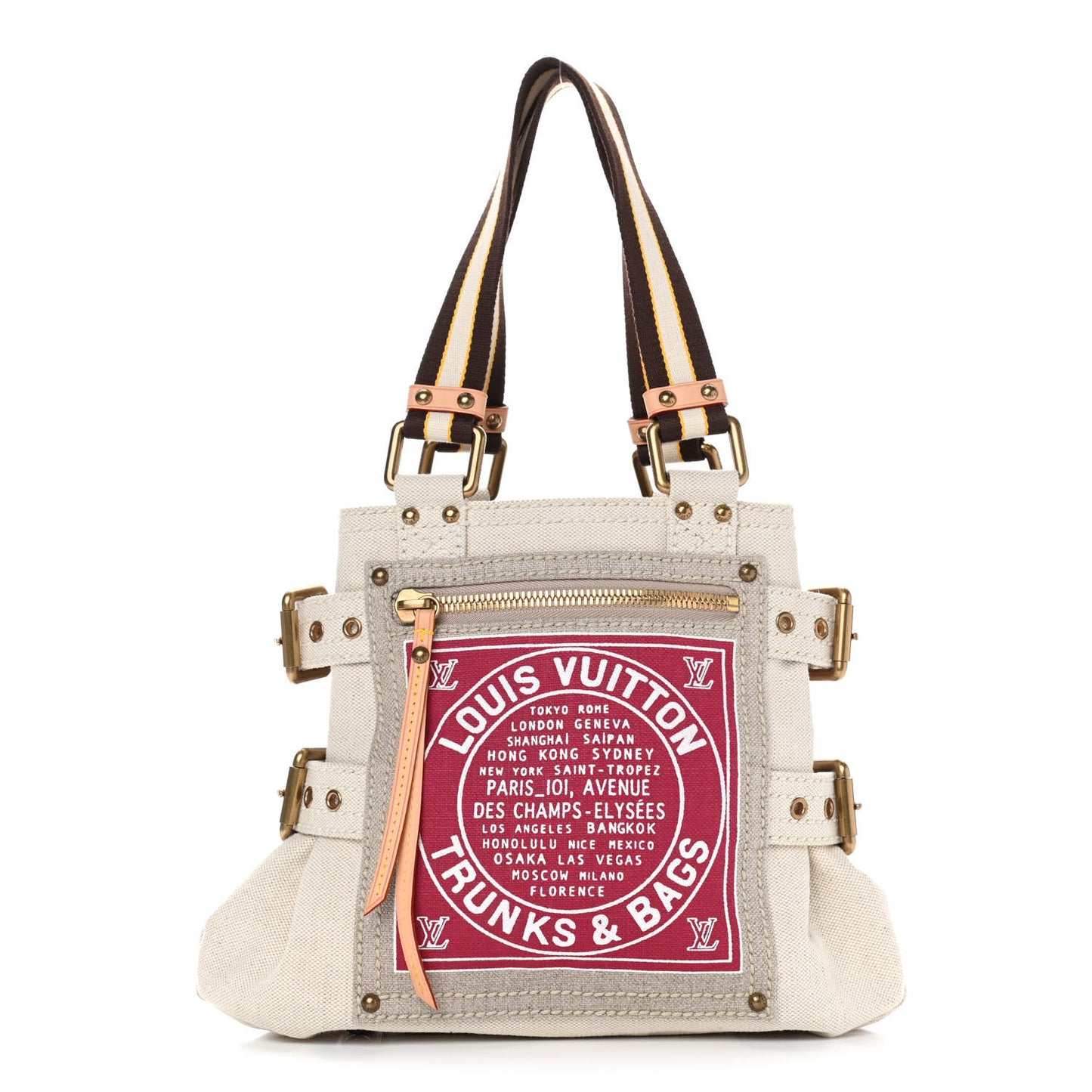 Toile Globe Shopper Cabas PM Red