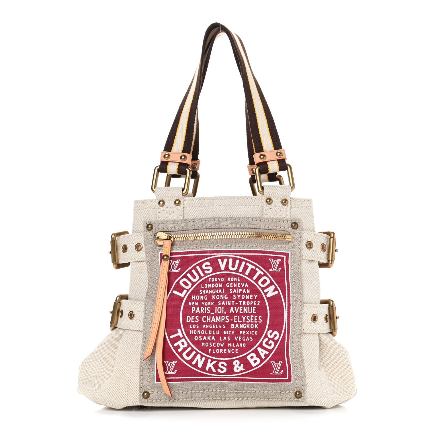 Louis Vuitton Toile Globe Shopper Cabas PM Red 1 of 9