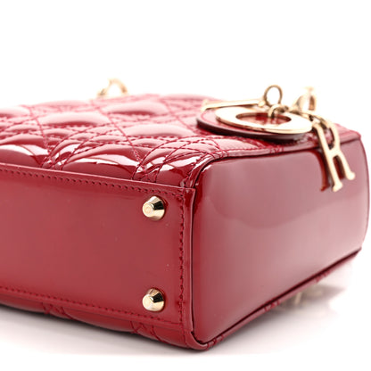 Christian Dior Patent Cannage Mini Lady Dior Red 10 of 10