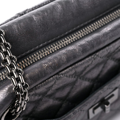 Chanel Metallic Aged Calfskin Quilted Small Reissue Camera Case Dark Silver 11 of 11