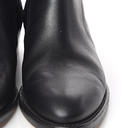 Chanel Calfskin Paris Dallas Zip Ankle Boots 37 Black 11 of 16