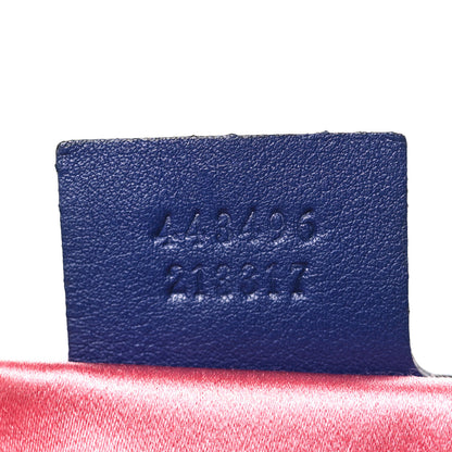 Gucci Velvet Matelasse Medium GG Marmont Shoulder Bag Cobalt Blue 7 of 9
