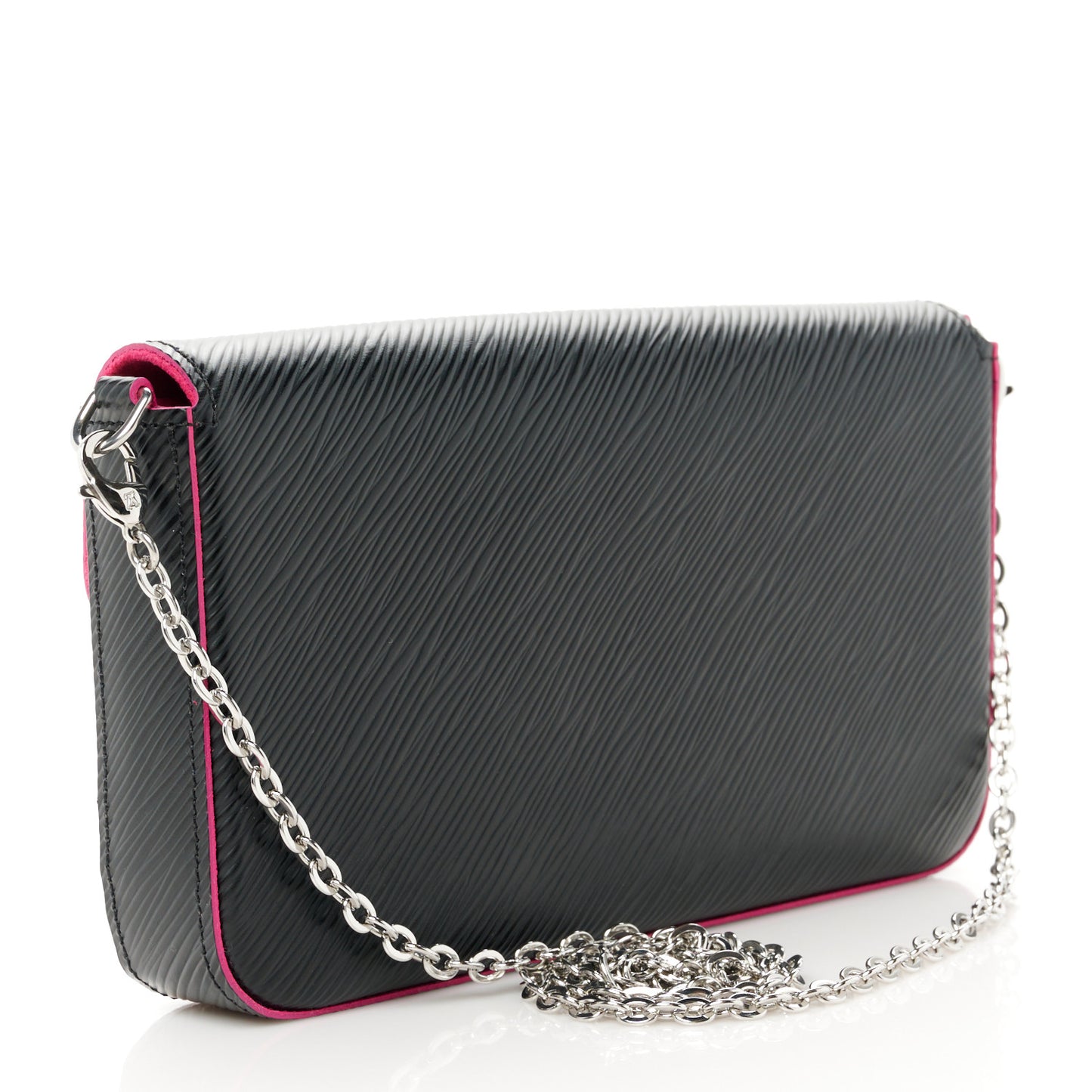 Epi Pochette Felicie Black Hot Pink