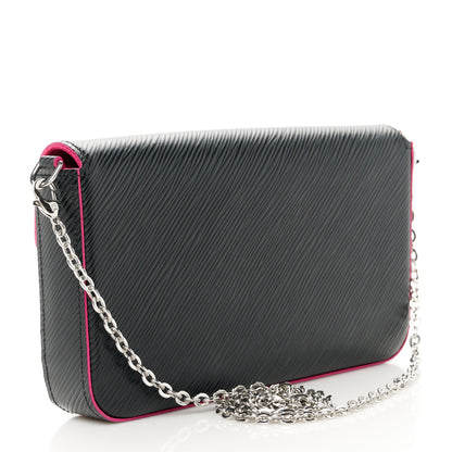 Louis Vuitton Epi Pochette Felicie Black Hot Pink 4 of 15