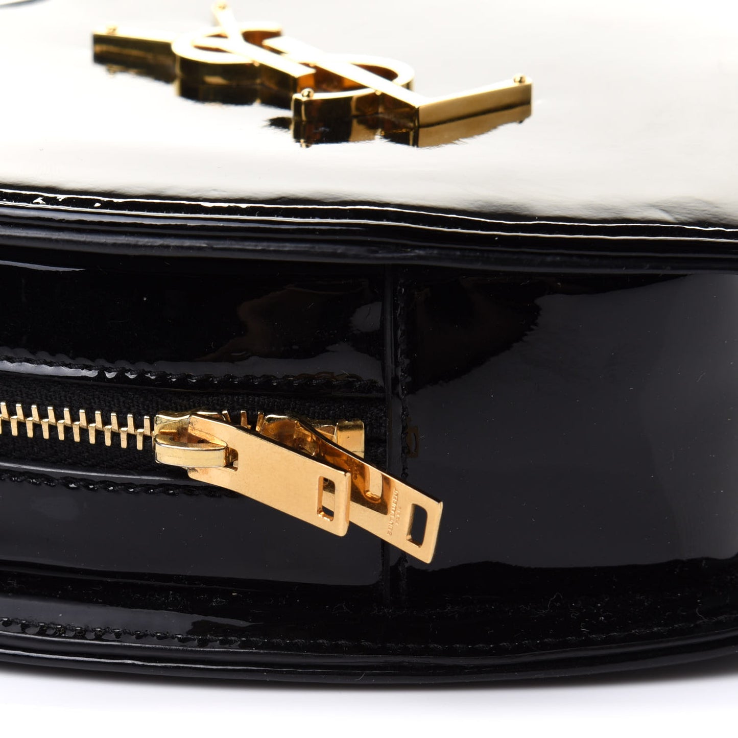 Patent Small Monogram Love Shoulder Bag Black