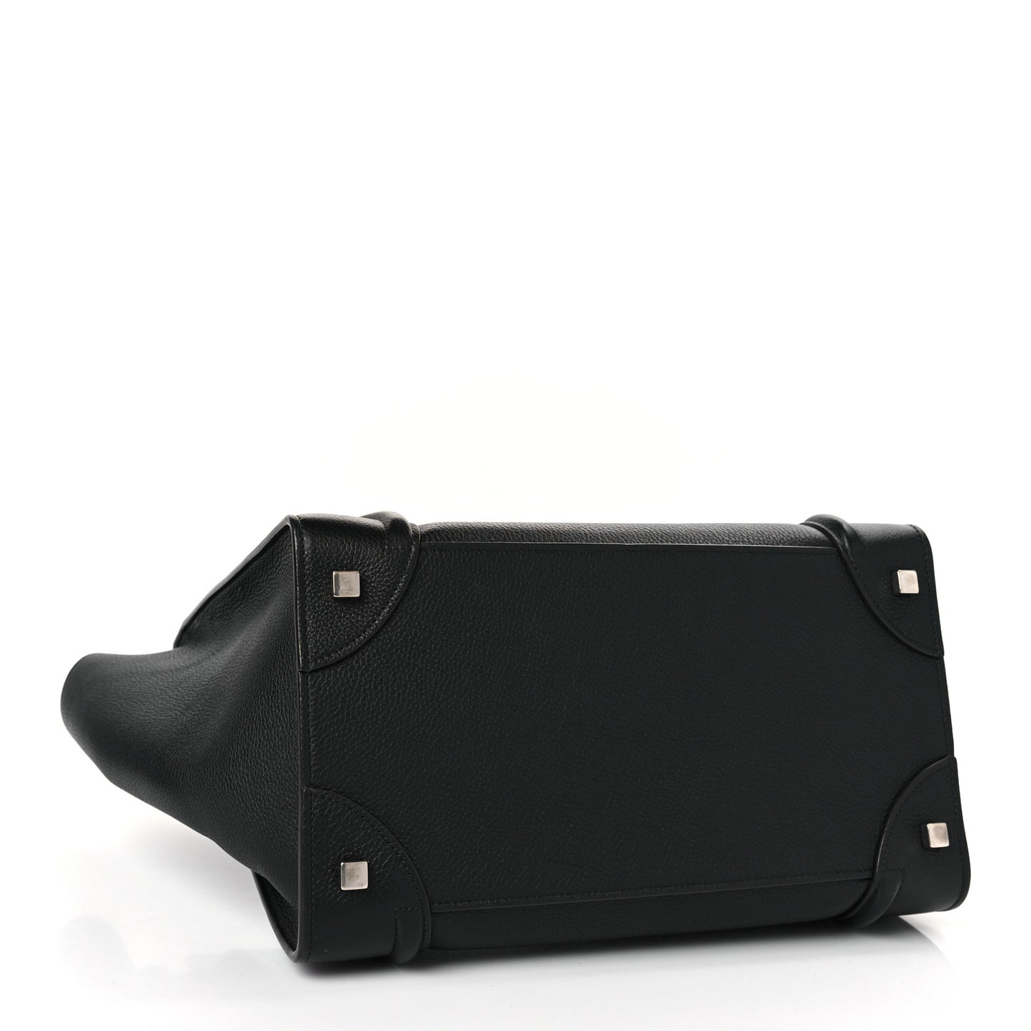 Drummed Calfskin Mini Luggage Black