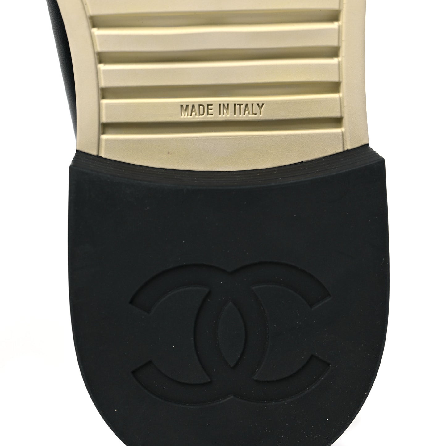 Lambskin Shearling Quilted CC Turnlock Loafers 40 Black