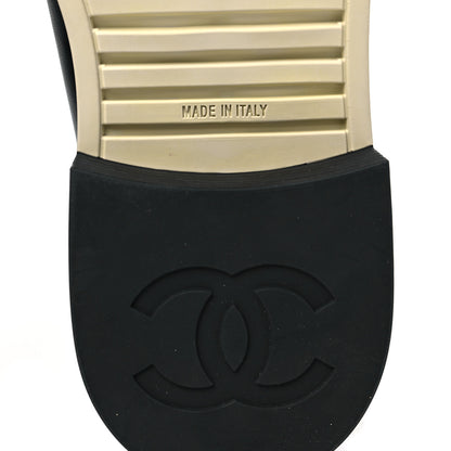 Chanel Lambskin Shearling Quilted CC Turnlock Loafers 40 Black 7 of 8