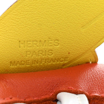 Hermes Milo Lambskin Grigri Rodeo Pegase Horse Bag Charm PM Cornaline Bleu Brume Lime 4 of 5