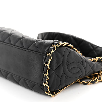 Chanel Calfskin Quilted Medium Chain Me Hobo Black 9 of 9