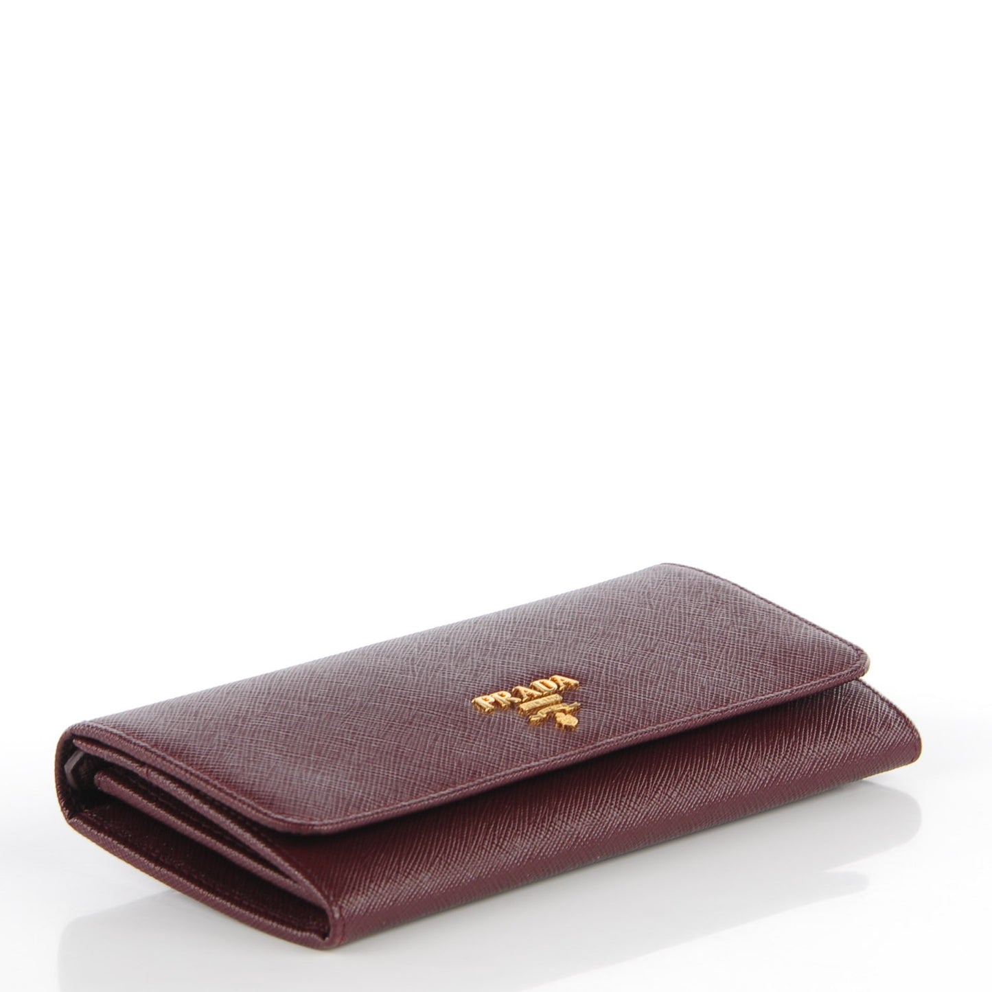 Saffiano Metal Continental Flap Wallet Granato