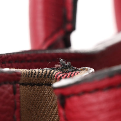 Burberry Derby Calfskin House Check Medium Banner Tote Russet Red 16 of 16