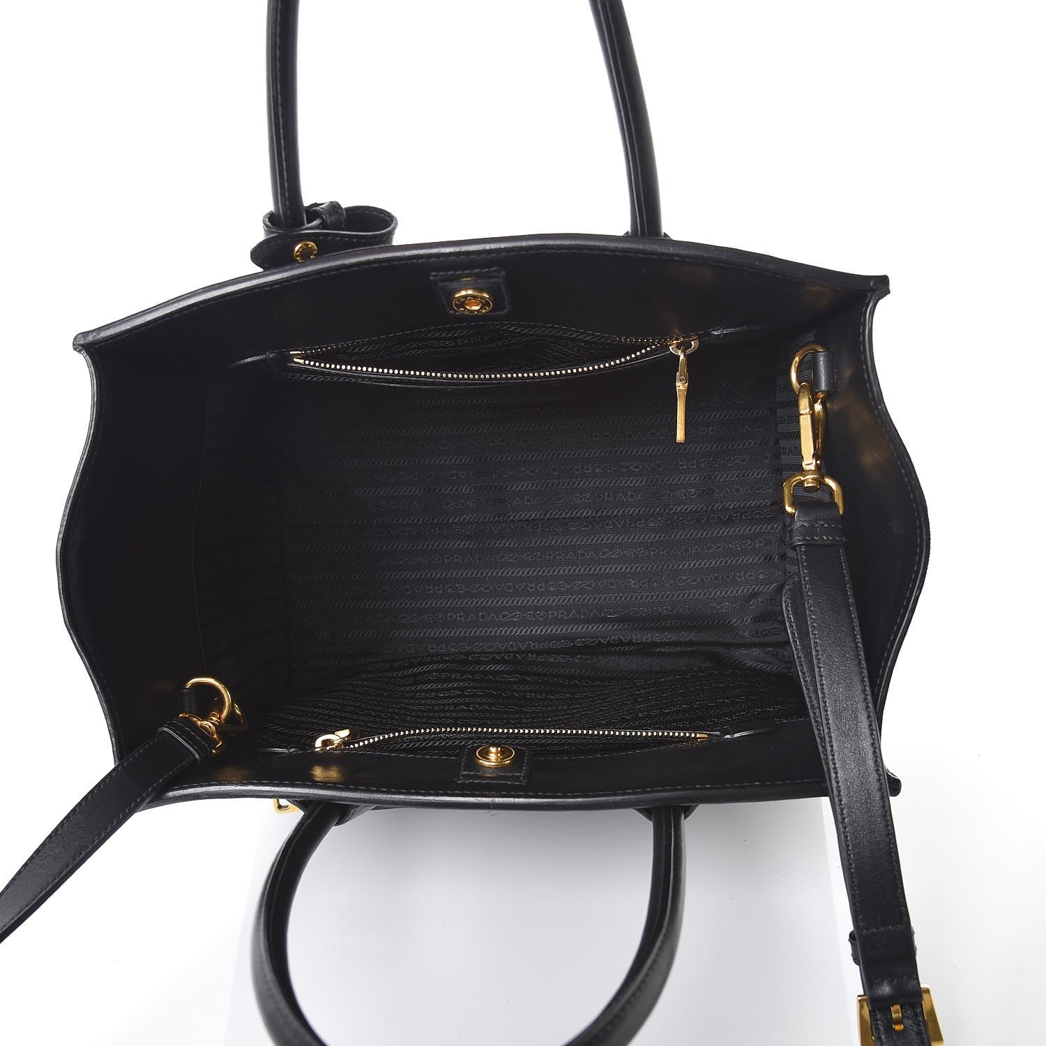 Prada Soft Calfskin Tote Black 5 of 7