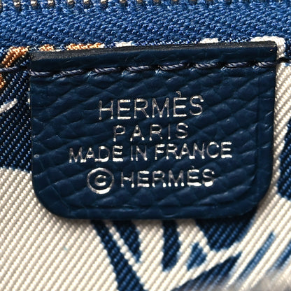 Hermes Epsom Silk'In Compact Wallet Bleu de Prusse White Navy Vert Fizz 6 of 9