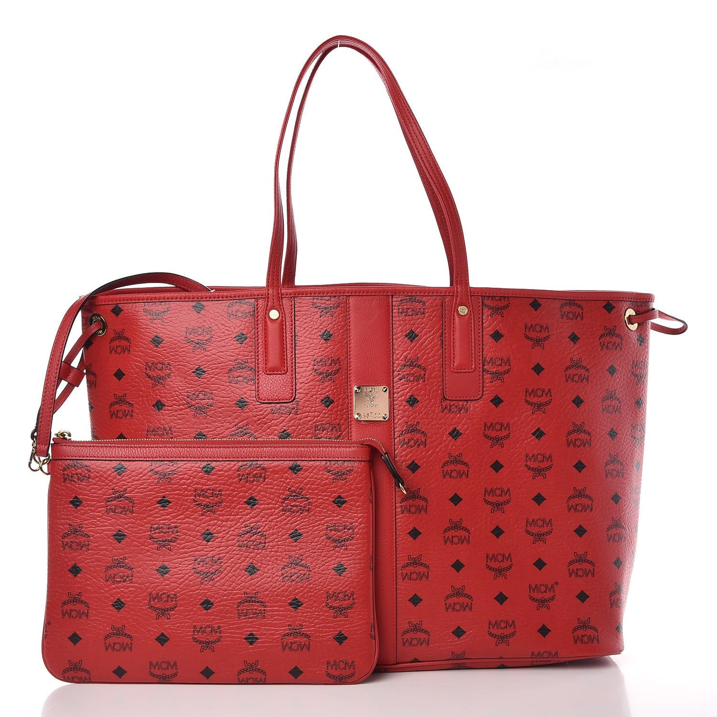 Visetos Large Liz Reversible Shopper Tote Ruby Red