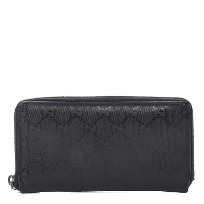 Gucci Imprime Monogram GG Pierce Zip Around Wallet Black 1 of 14
