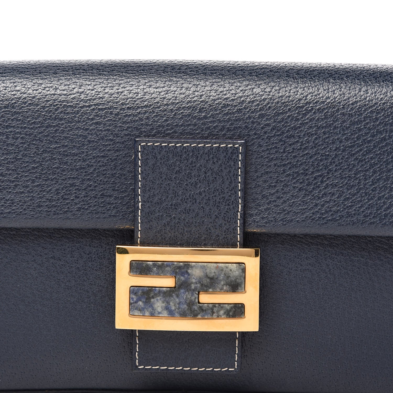 Fendi Boarskin Baguette Navy Blue 11 of 11