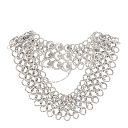 David Yurman Sterling Silver 18K Yellow Gold Circle Link Choker Necklace 1 of 5
