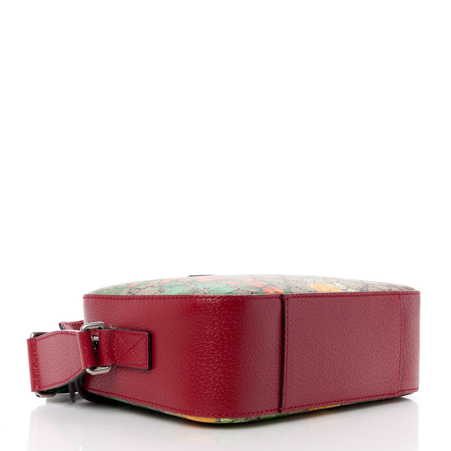 GG Supreme Monogram Tian Web Camera Bag Beige Multicolor Red