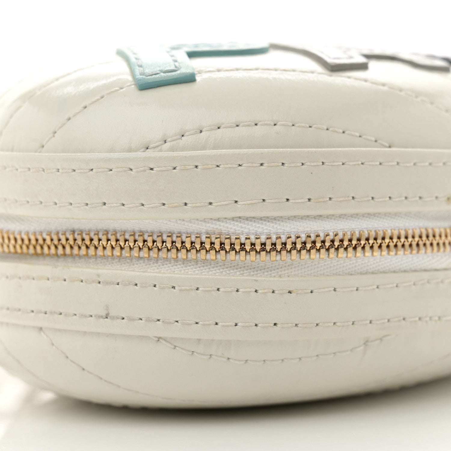 Chanel Embroidered Lambskin Chevron Quilted La Pausa Evening Bag White 9 of 12