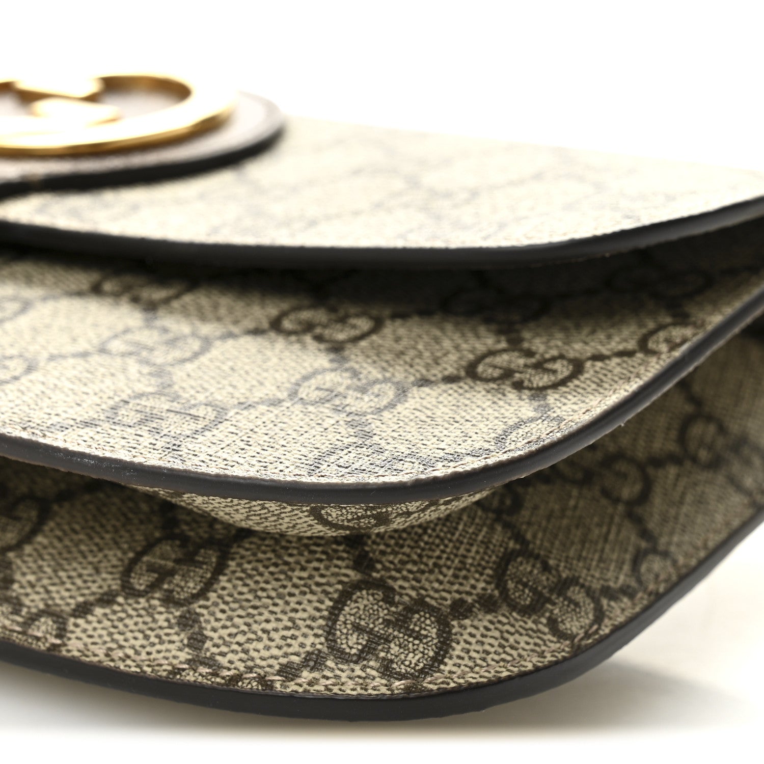 Gucci GG Supreme Monogram Textured Dollar Calfskin Blondie Belt Bag Beige Ebony New Acero 18 of 21