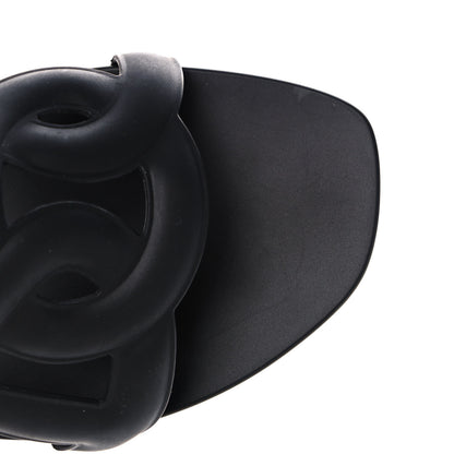 Hermes Rubber Aloha Sandals 37 Black 10 of 11
