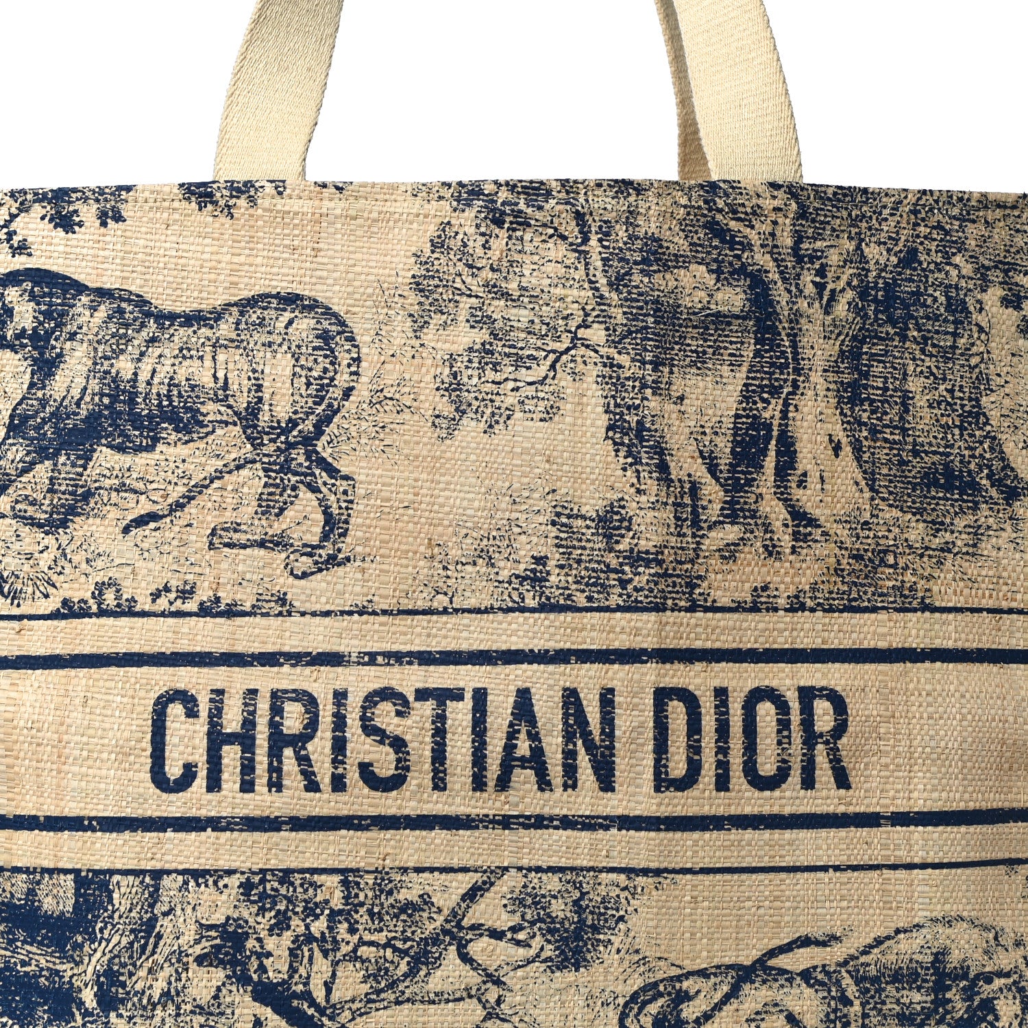Christian Dior Straw Dioriviera Tote Beige 8 of 10