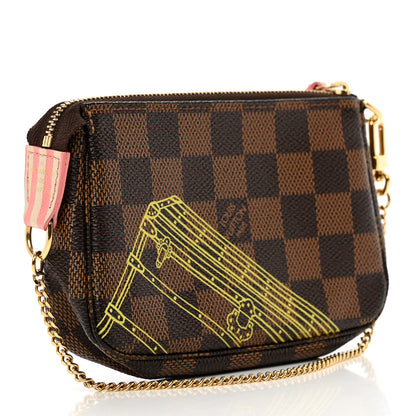 Louis Vuitton Damier Ebene 2014 Christmas Animation Mini Pochette Accessories 3 of 8
