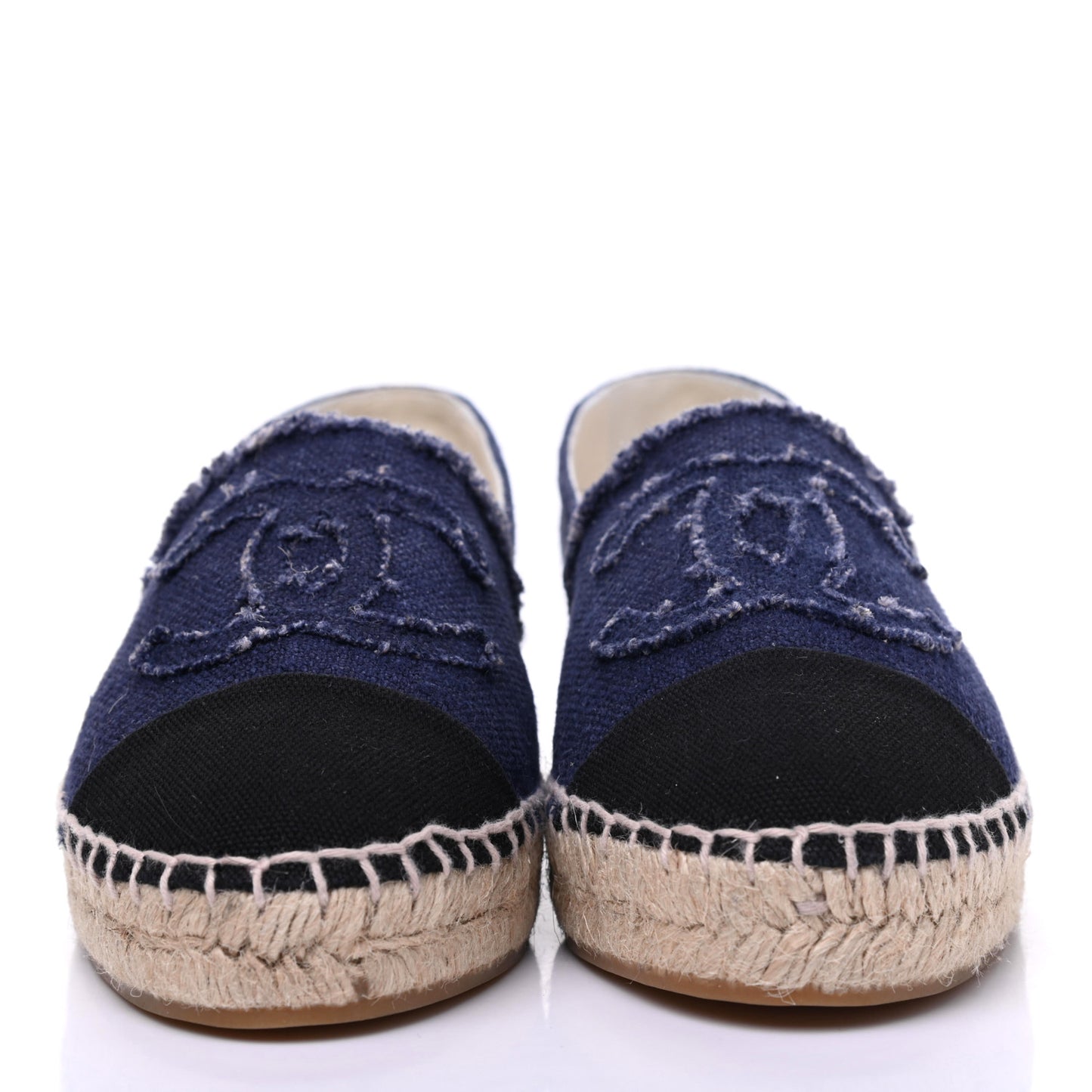 Denim Toile CC Espadrilles 37 Navy Black