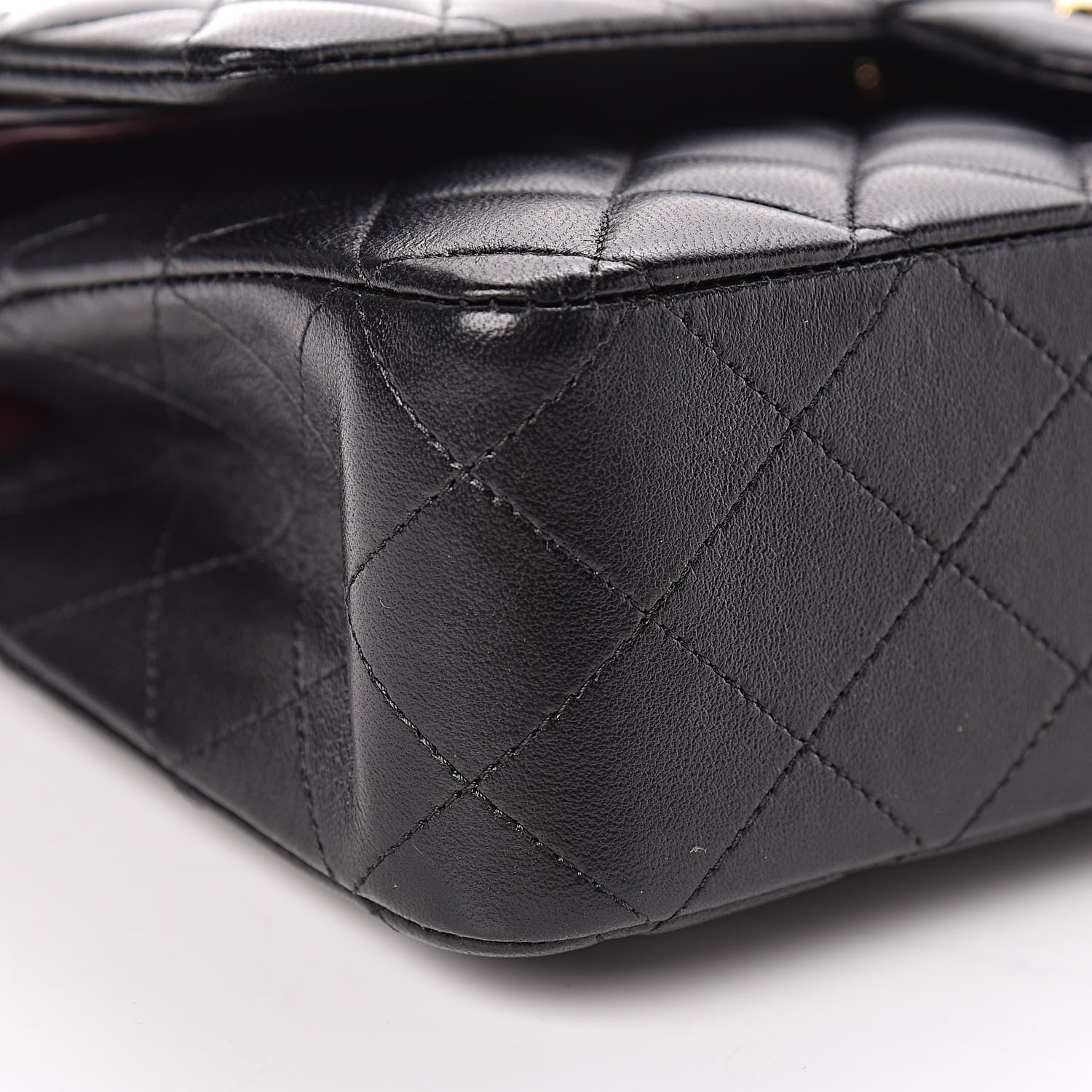 Chanel Lambskin Quilted Medium Double Flap Black 5 of 14