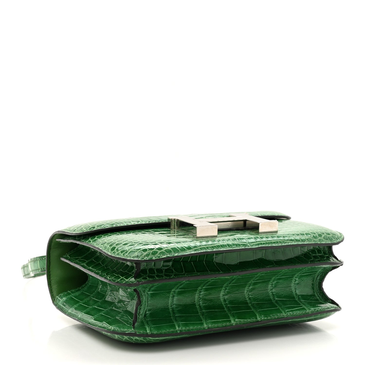 Hermes Shiny Alligator Constance 18 Cactus 4 of 13
