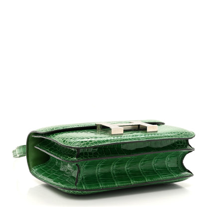 Hermes Shiny Alligator Constance 18 Cactus 4 of 13