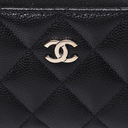 Chanel Caviar Quilted Zip Coin Purse Black 11 of 12