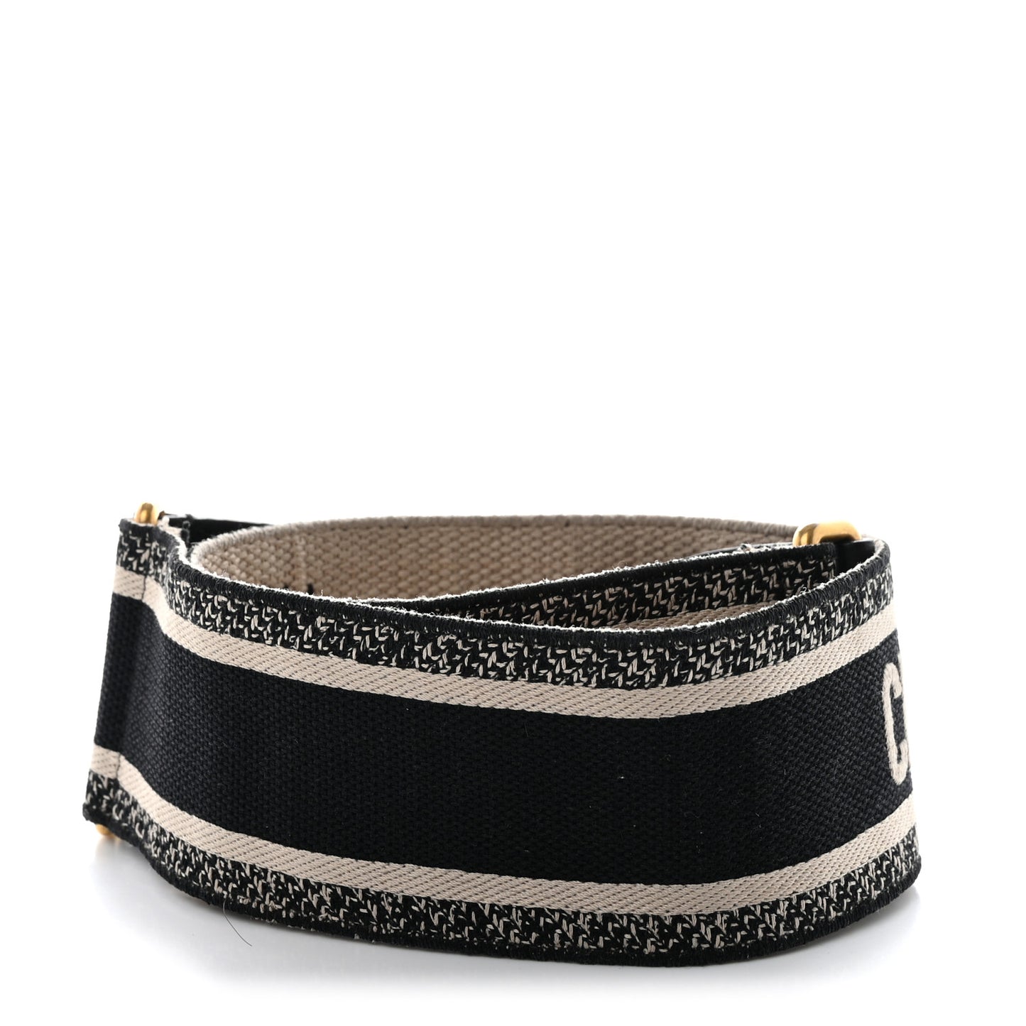 Canvas Embroidered Shoulder Strap Blue