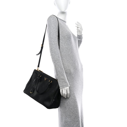 Prada Saffiano Medium Galleria Double Zip Tote Black 2 of 14