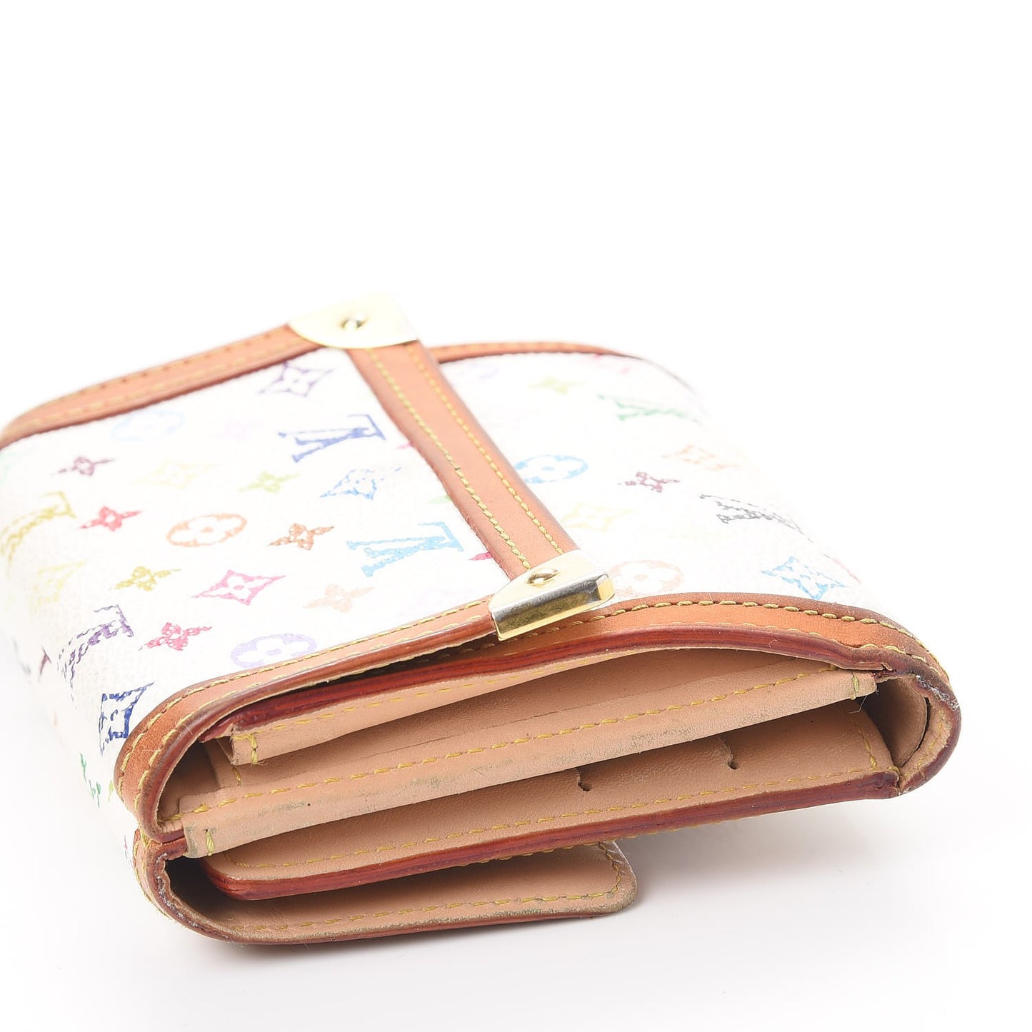 Monogram Multicolor Porte-Monnaie Billets Wallet White