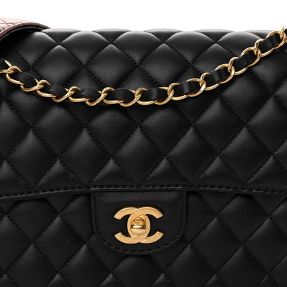 Chanel Calfskin Quilted Strap Into Flap Bag Black Brown 8 of 11