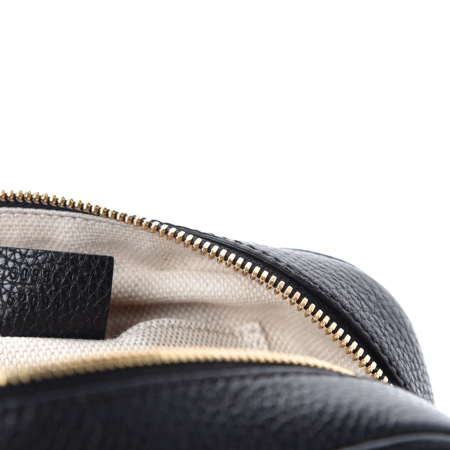 Pebbled Calfskin Small Soho Disco Bag Black