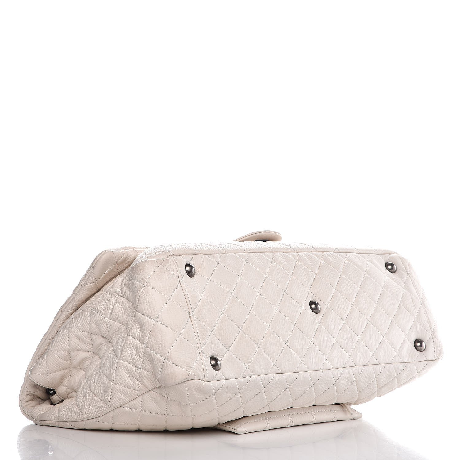 Chanel Calfskin Quilted XXL Travel Flap Bag White 4 of 12