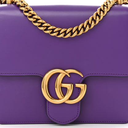 Gucci Knight Calfskin Small GG Marmont Chain Handle Bag Shine Purple 8 of 15