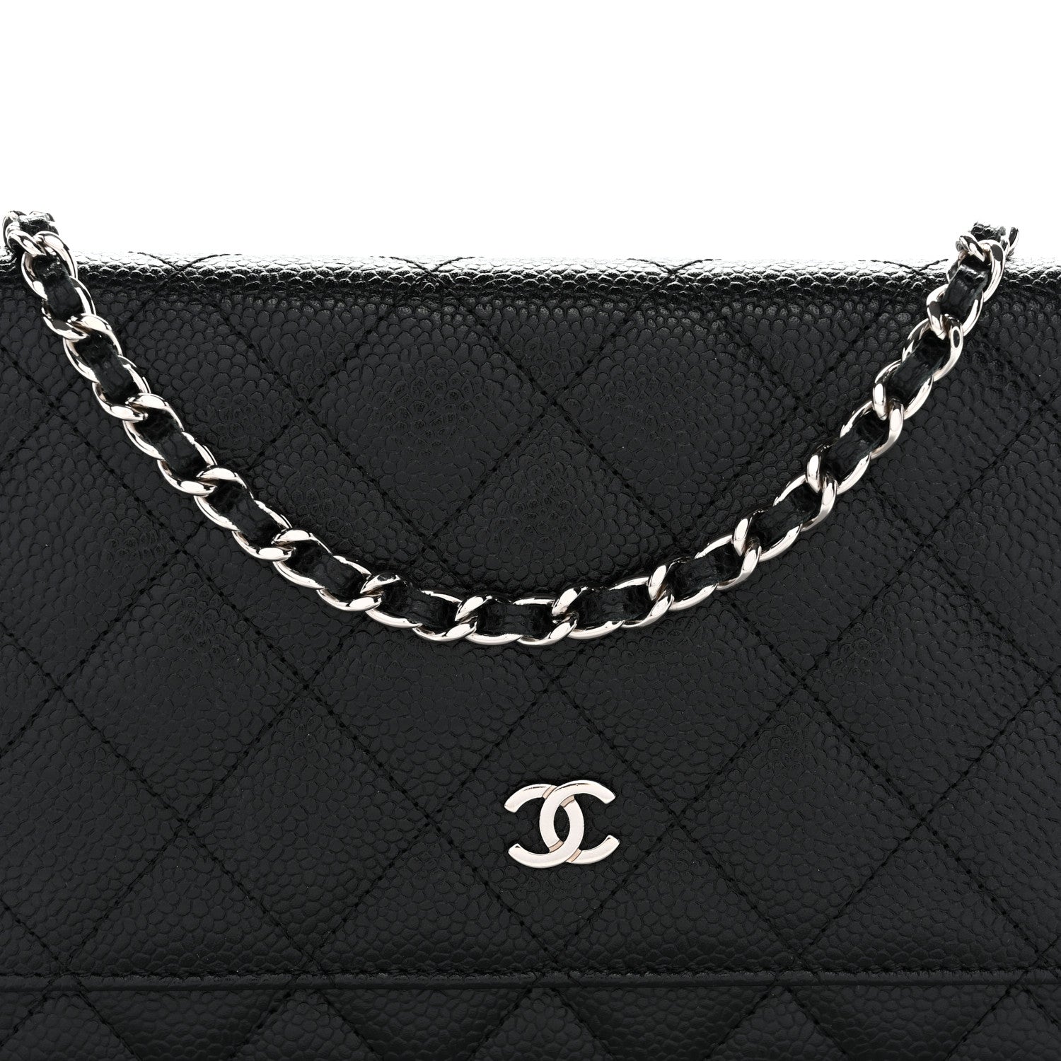 Chanel Caviar Quilted Wallet on Chain WOC Black 10 of 13