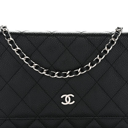 Chanel Caviar Quilted Wallet on Chain WOC Black 10 of 13