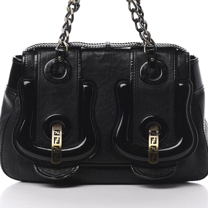 Fendi Nappa Patent B Bag Black 8 of 15